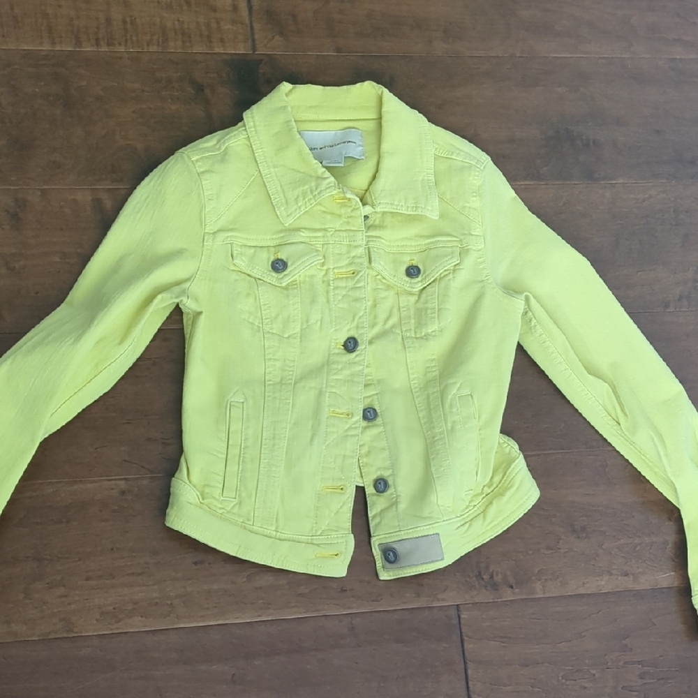 Pilcro and the Letterpress Yellow Jean Jacket Vibrant Style